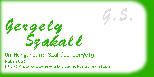 gergely szakall business card