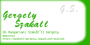 gergely szakall business card